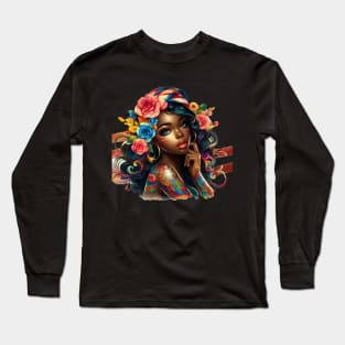 American Beauty, Beauty With Roses | Catsie Cat Long Sleeve T-Shirt